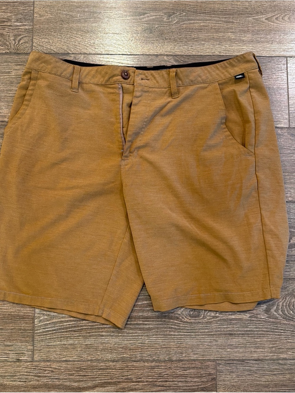 Vans Men's Tan Flat Front Shorts